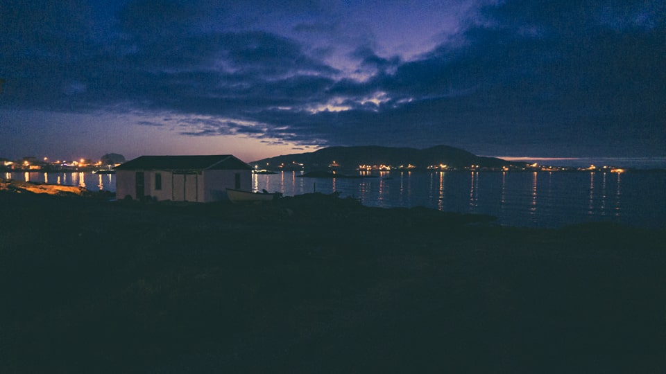 Night view of Little Harbour and Brimstone Head