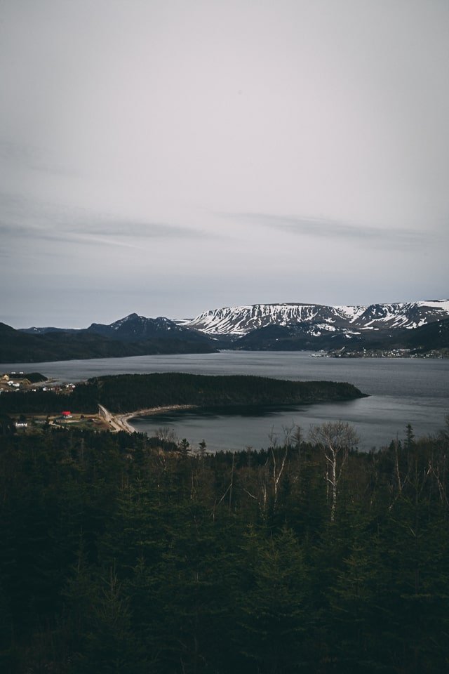As we arrive at Norris Point, we get our first view of the Tablelands